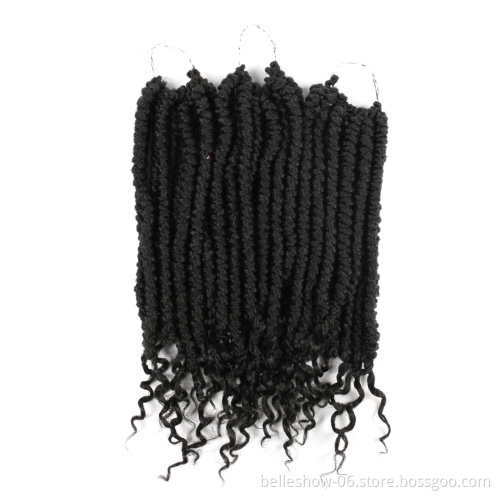 Hot sell 12inch pre twisted crochet senegalese twist braids hair with curly ends
